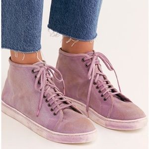 Free People River Run Distressed Trainers Sneakes